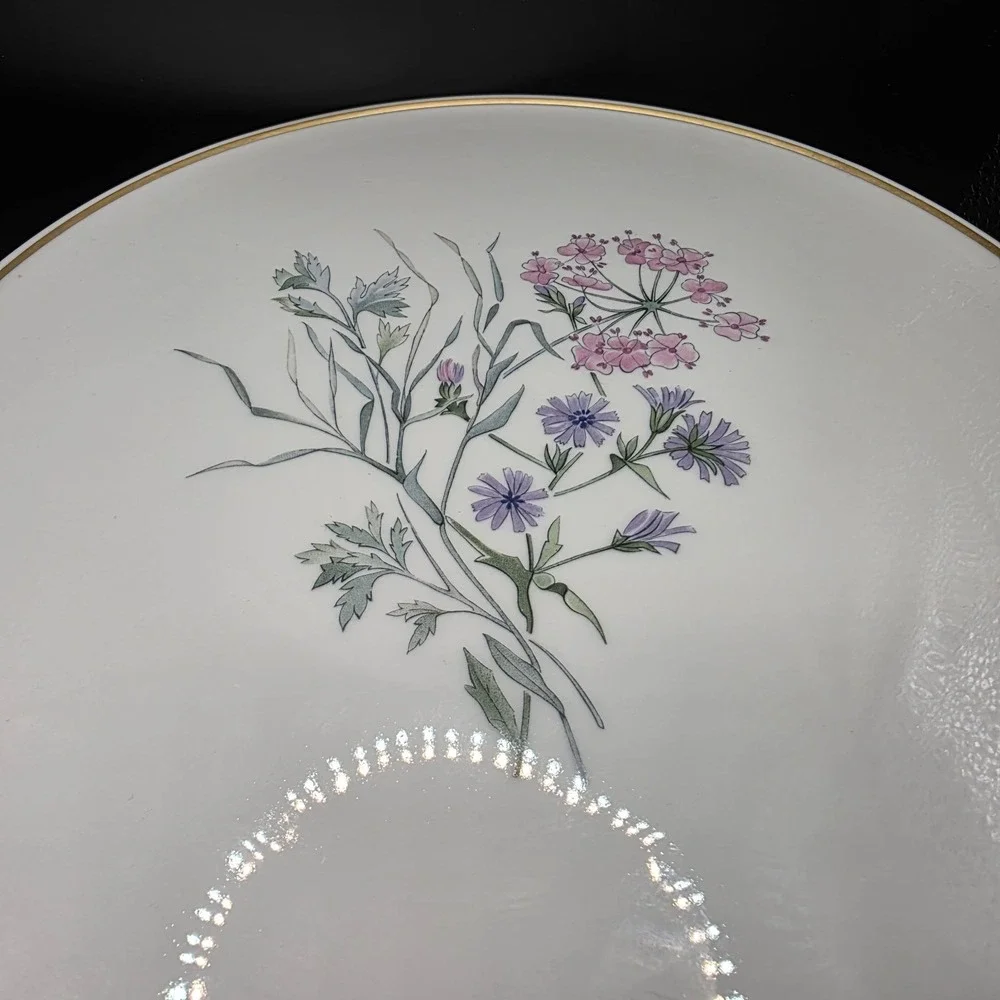 Vintage Richard Ginori Italian‎ Primavera 9 in Pedestal Cake Stand Floral  Italy
